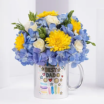 Best Dad Bloom Mug: Father's Day Bouquet