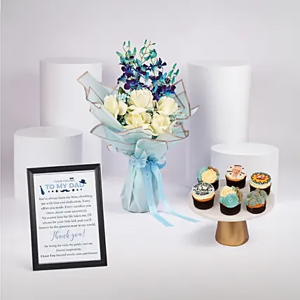 Fathers Day Celebration Gift Set: كب كيك عيد الأب 