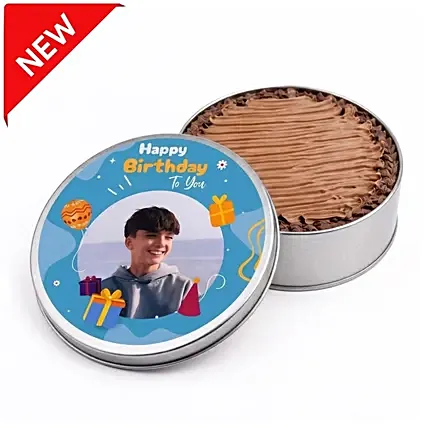Personalized Birthday Tin Cake: 