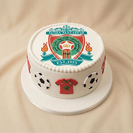 Morocco Football Fan Chocolate Cake 1Kg: Football World-cup Gifts