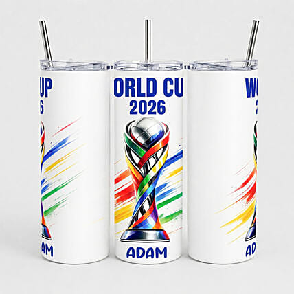 Football Fan Personalized Tumbler: 