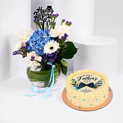 Fathers Day Floral Cake Combo: Fathers Day Cakes