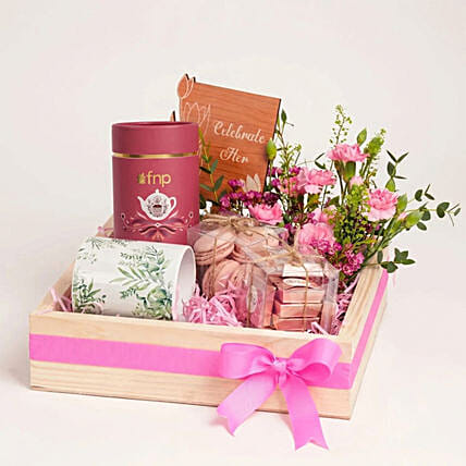Celebrate Her Pink Gift Tray: 