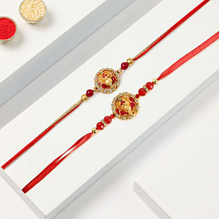 Ganesha Rakhi Set Of 2: 