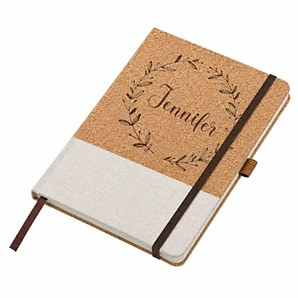 Personalized  A 5 Cork Cover Notebook: Engraved Wood Gifts