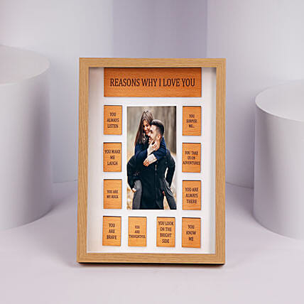 Reasons Of Love Engraved Photo Frame: Personalised Photo Frames