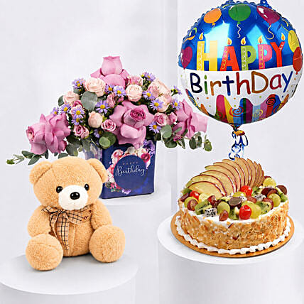 Birthday Surprise Combo: Cake Delivery in Sharjah