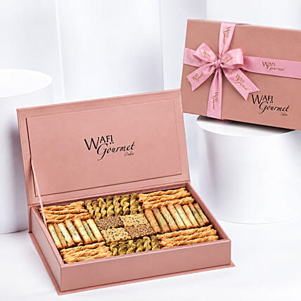 Luxury Box Salty Biscuits Assorted By Wafi: Christmas Cookies