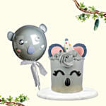 Animal Series Cute Designer Cake And Balloon