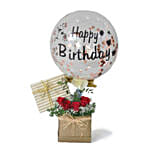 Birthday Balloon And Royce Chocolates Roses Box