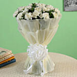 Charming 20 White Carnations Bouquet