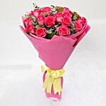Impressive 20 Pink Roses Bouquet