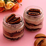 Lovely Choco Dark Fantasy Cream Cake Jar Set of 2