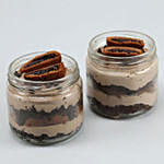 Lovely Choco Dark Fantasy Cream Cake Jar Set of 2