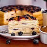 Tempting Blueberry Peanut Crepe Cake