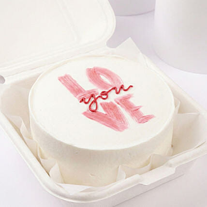 Love You Heart Cream Cake: Send Cakes to Oman