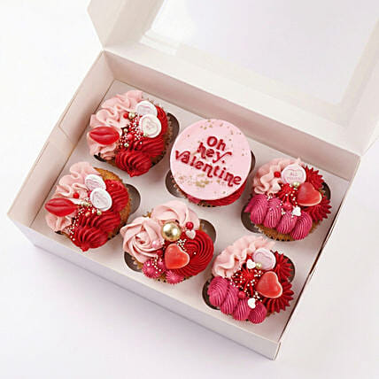 Red Romance Valentine Cupcake Box: Valentines Day Gifts to Oman