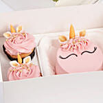 Inspired Bento Cake and Cupcake Duo