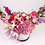 Pink Butterfly Floral Box Arrangement