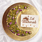 Pistachio Saffron Crescent Moon Cake For Eid