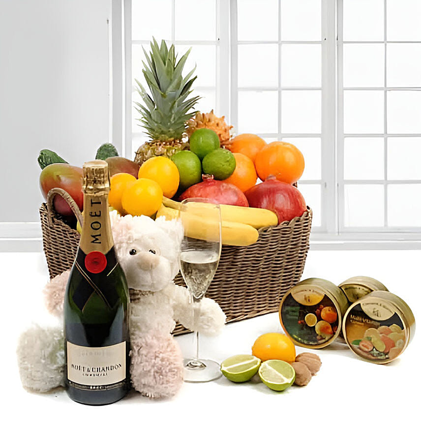 Healthy Fruits Wine And Bear: Send Gifts to Philippines