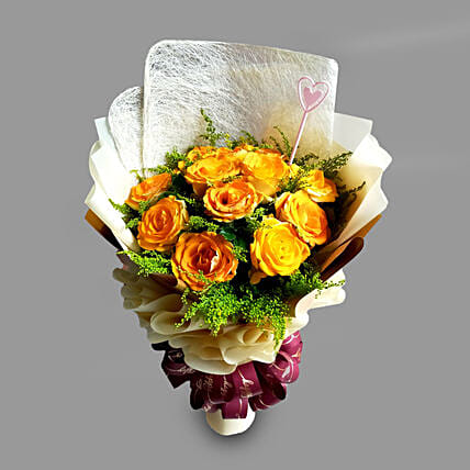 Bright Orange Roses Bouquet: Flower Delivery in Philippines