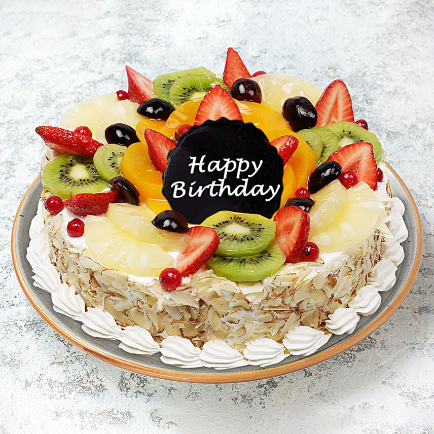 Birthday Fruit Cake: Cakes to Doha