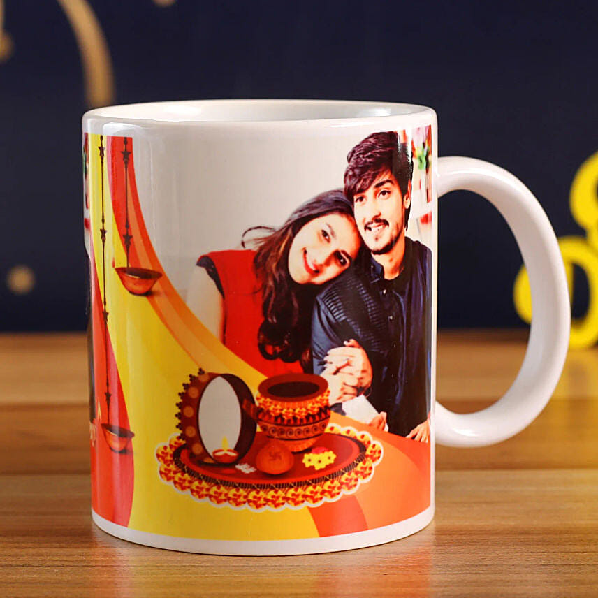 Personalised Happy Karwa Chauth Mug: 