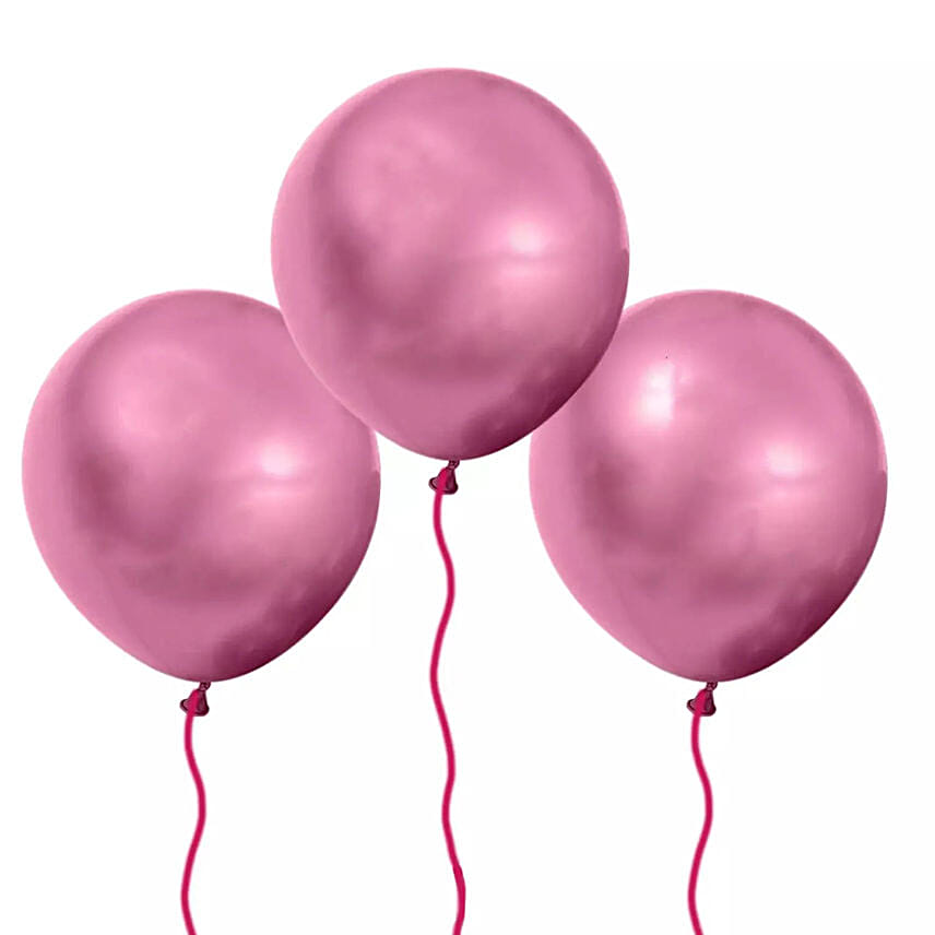 Set of 3 Pcs Pink Balloons: 