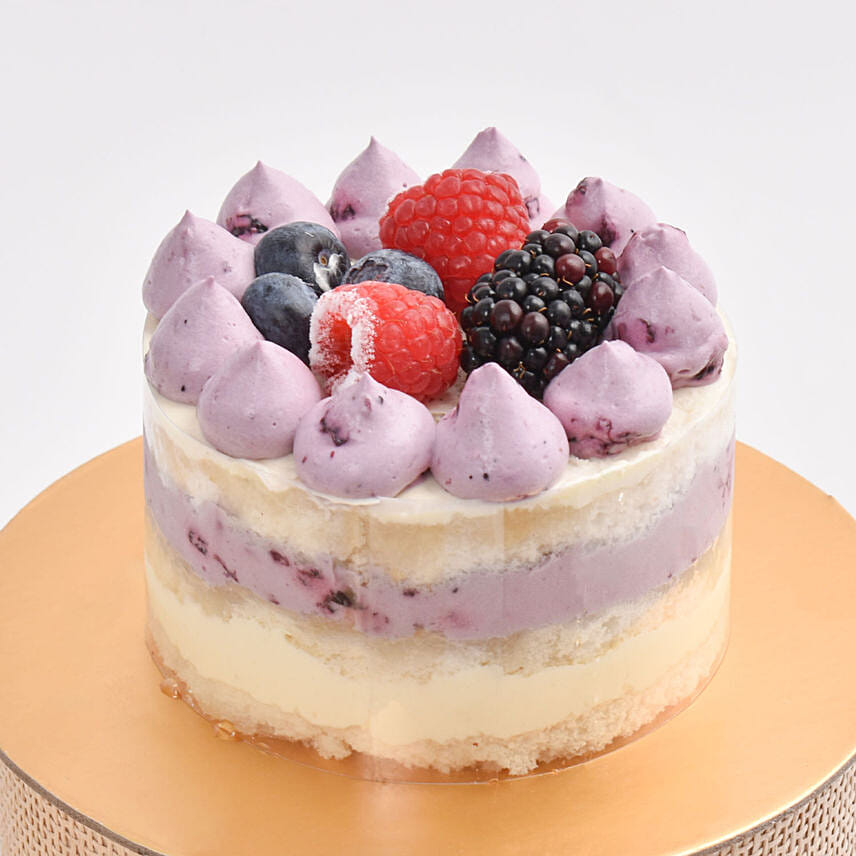 Vanilla Blueberry Mono Cake: Send Cakes to Qatar