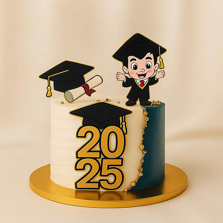 Name Customized Funky Graduation Cake: 