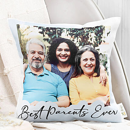 Best Parents Ever Keepsake Cushion: Send Personalised Gifts To Qatar