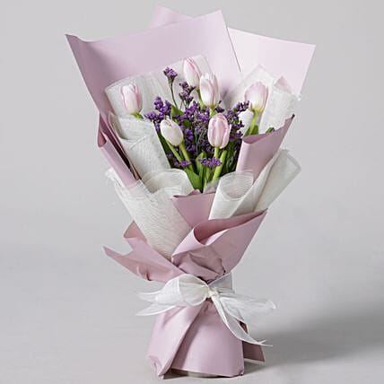 Pastel Pretty Blooms Bouquet: Send Flowers to Qatar