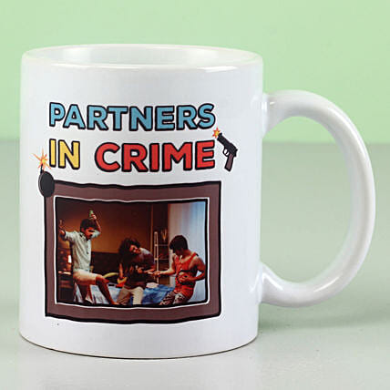 Personalised Partners In Crime Mug: 