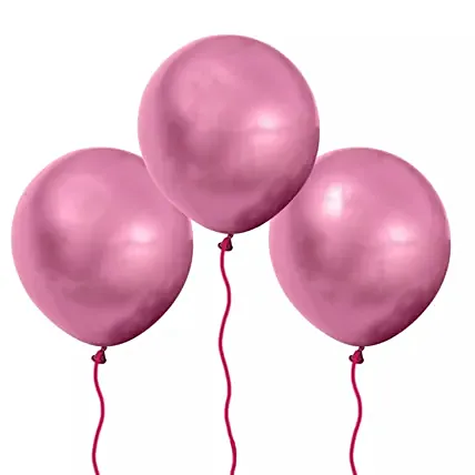 Set of 3 Pcs Pink Balloons: 