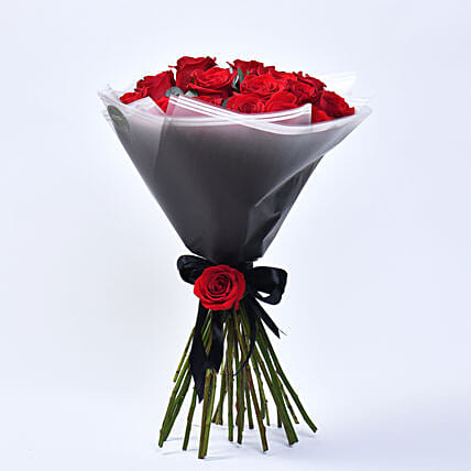 Timeless 20 Red Roses Bouquet With Fillers: 