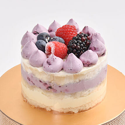 Vanilla Blueberry Mono Cake: Send Cakes to Qatar
