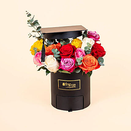 The Rainbow Rose Box: Send Ferrero Rocher Chocolates to Qatar