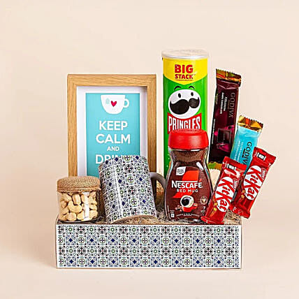 Brew & Bites Acrylic Tray: Send Gift Hampers To Qatar