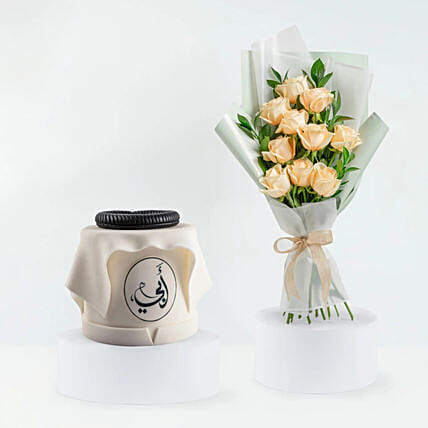 Father's Roses & Cake: 