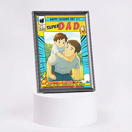 Super Dad Ghibli Style Father's Day Frame: 