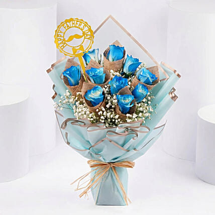 Father's Day Blue Royale Bouquet: Fathers Day Gifts to Qatar