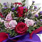 1 Kg Chocolate Cake With Birthday Flower Arrangement