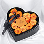 12 Orange Forever Roses | Godiva Chocolate