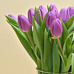 20 Purple Tulips Arrangement