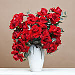 20 Red Roses in Ceramic Pot