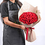 50 Red Roses Beautiful Love Bouquet