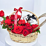 Basket of Flowers and Branded Chocolates