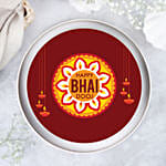 Bhai Dooj Theme Chocolate Cake Half Kg
