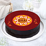 Bhai Dooj Theme Chocolate Cake Half Kg